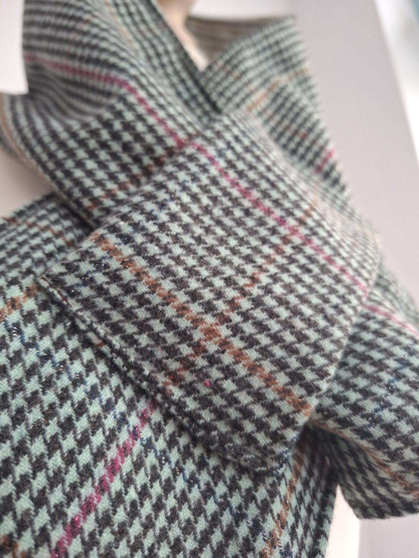 Scarf SKARFAKIA soft tartan green