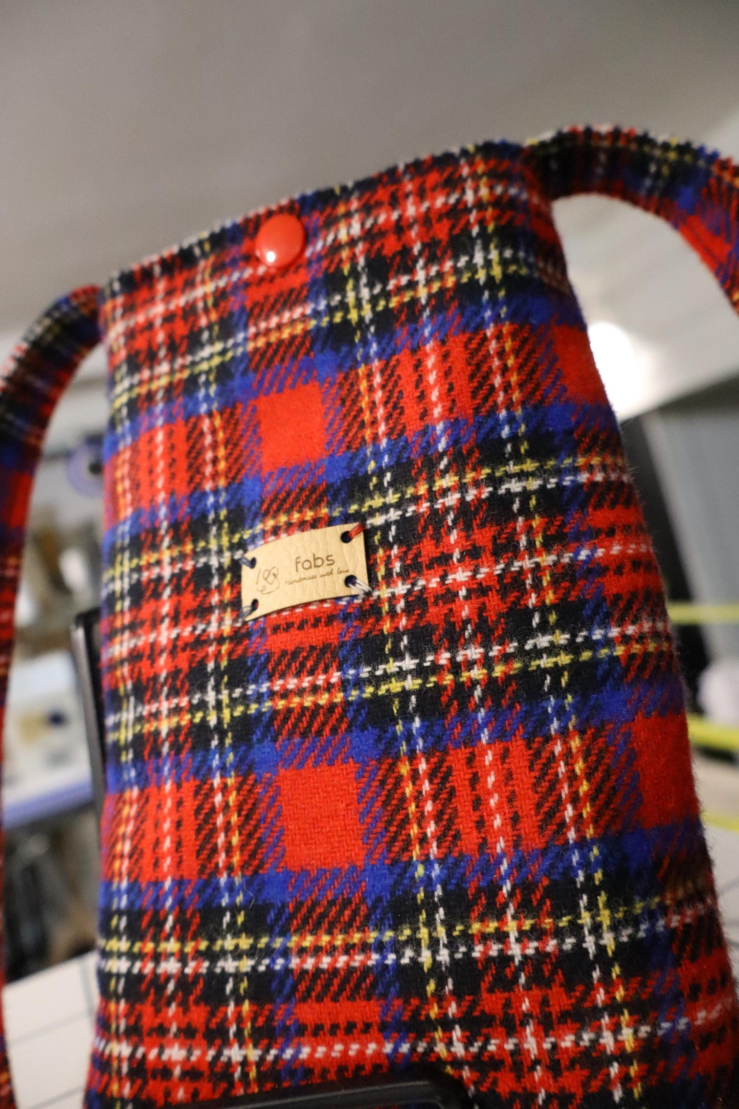 Mini crossbody bag cellphone bag cotton gift idea trip idea tartan lovers