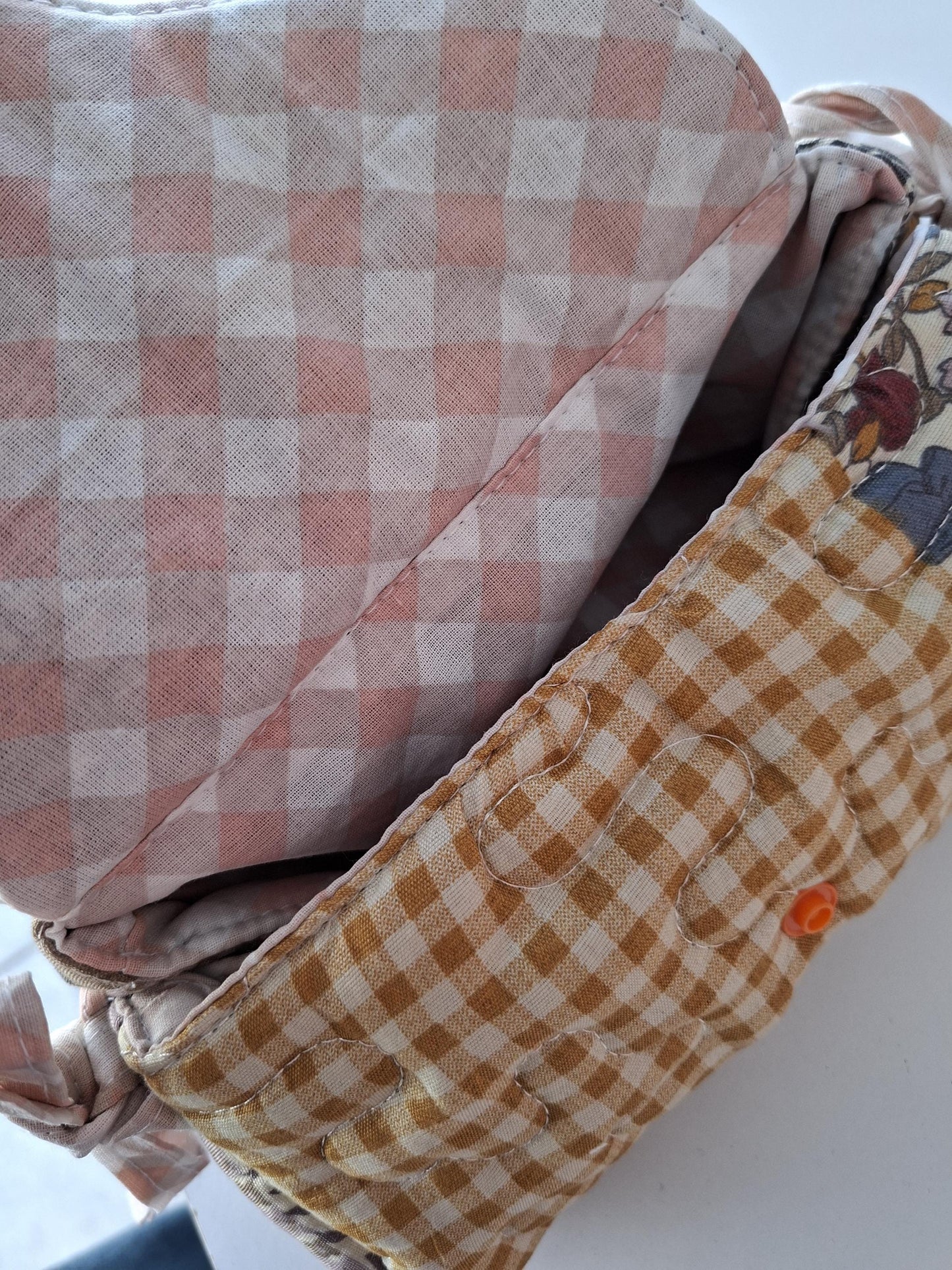 Romantic Vanity bag romantic fabric multicolor puffy