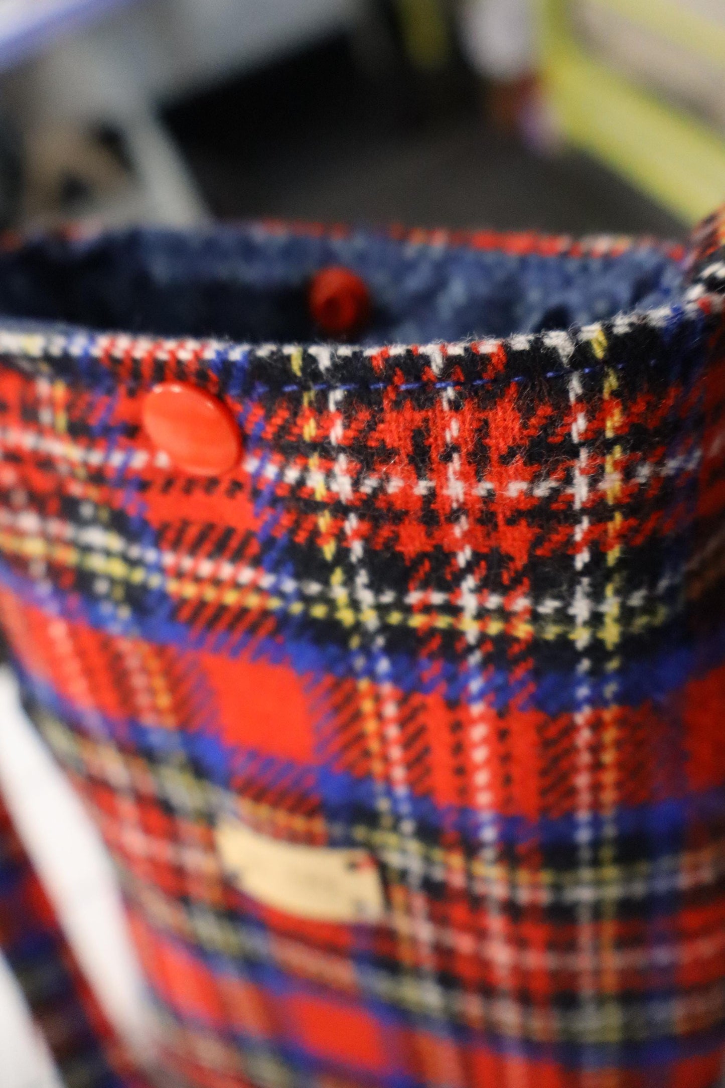 Mini crossbody bag cellphone bag cotton gift idea trip idea tartan lovers