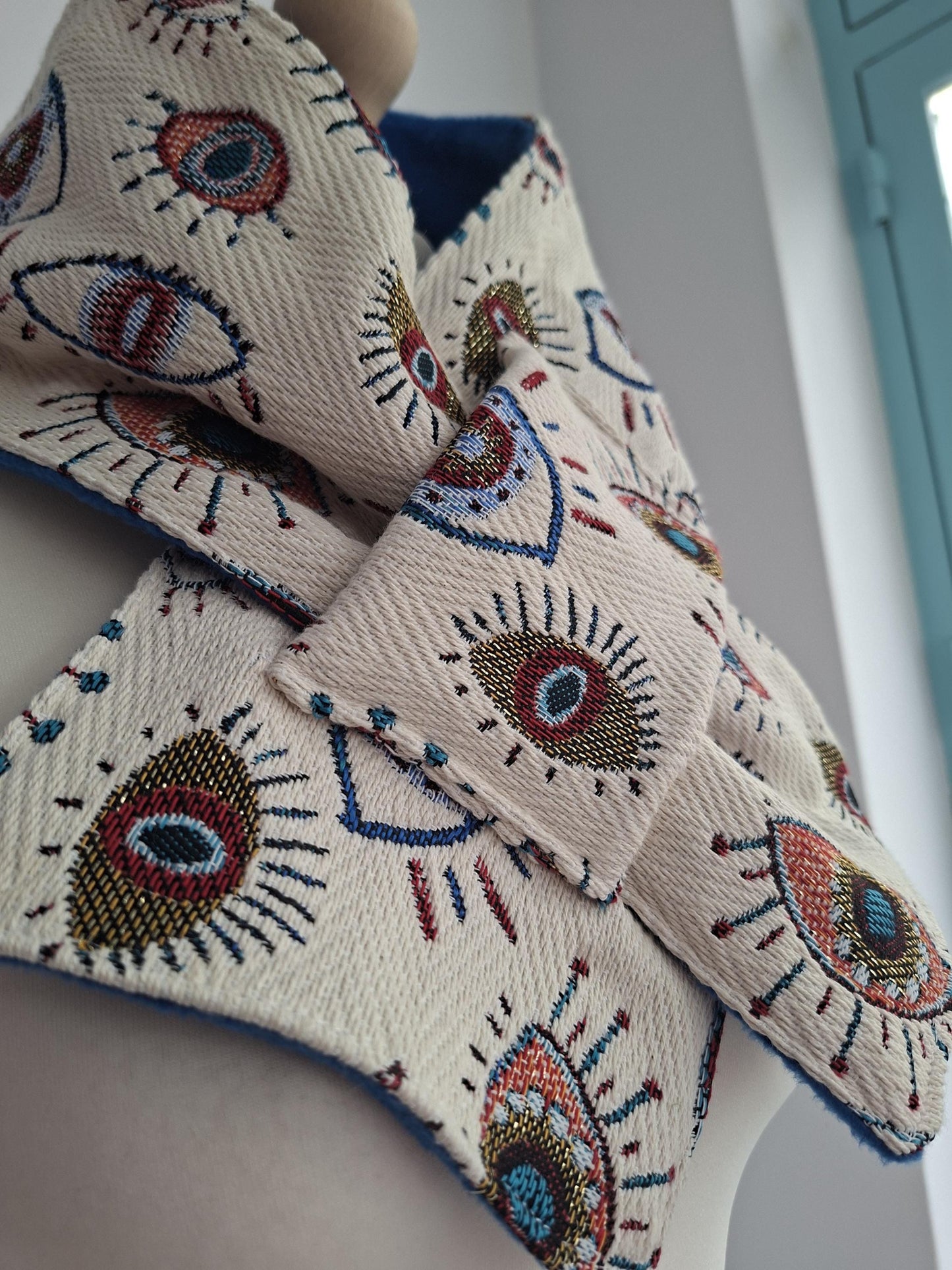 Scarf SKARFAKIA with greek eyes lucky