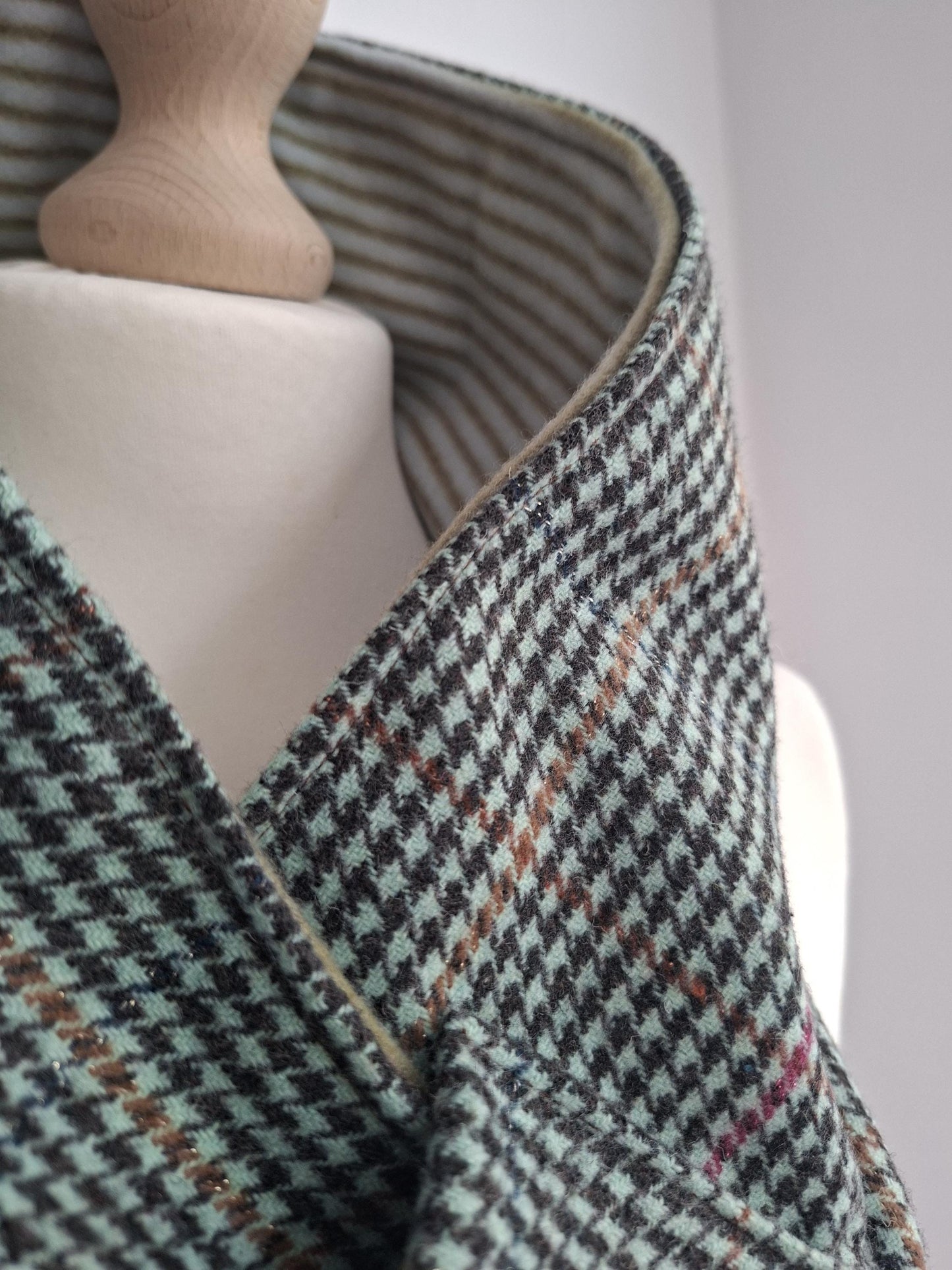 Scarf SKARFAKIA soft tartan green