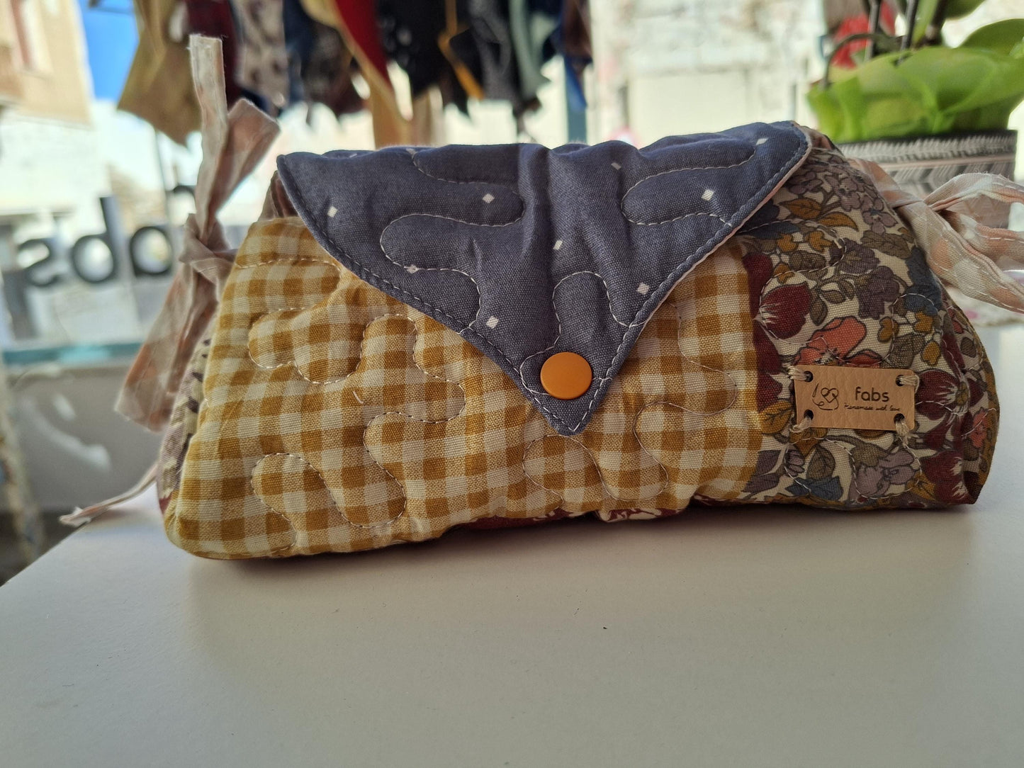 Romantic Vanity bag romantic fabric multicolor puffy