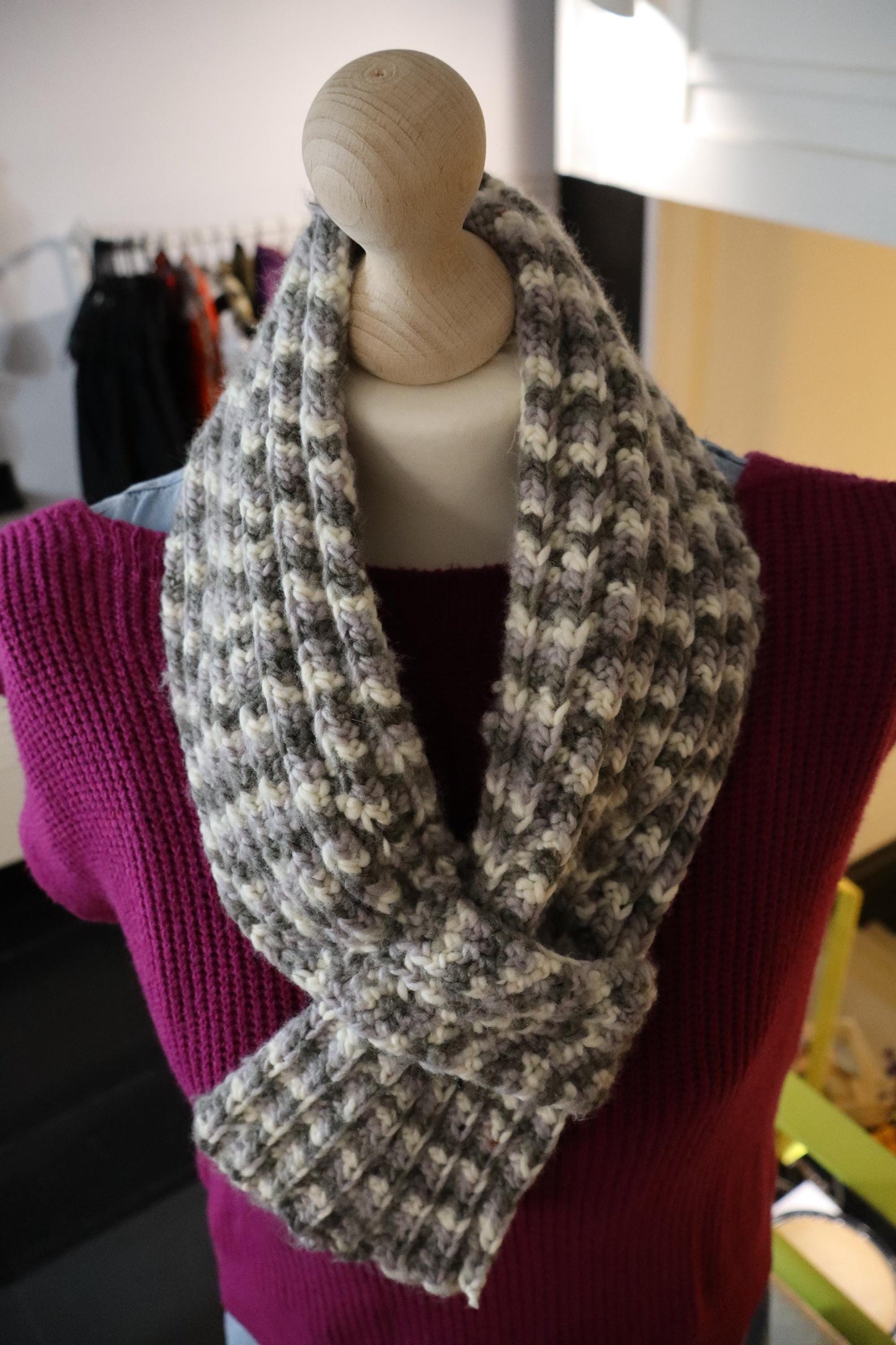 Scarf SKARFAKIA Salt and Pepper